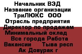 Начальник ВЭД › Название организации ­ ТриЛЮКС, ООО › Отрасль предприятия ­ Директор по продажам › Минимальный оклад ­ 1 - Все города Работа » Вакансии   . Тыва респ.,Ак-Довурак г.